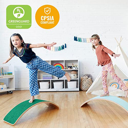 ECR4Kids Balance Board, Montessori Toy, Green - color: Green