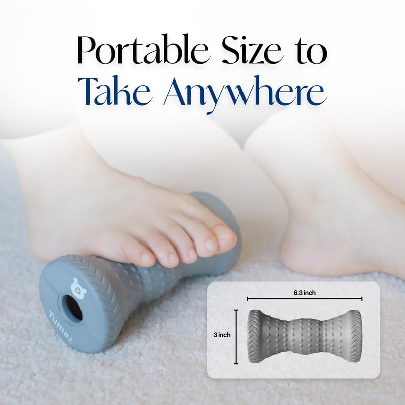 Tumaz Foot Roller for Deep Tissue Massage & Reflexology - color: Gray