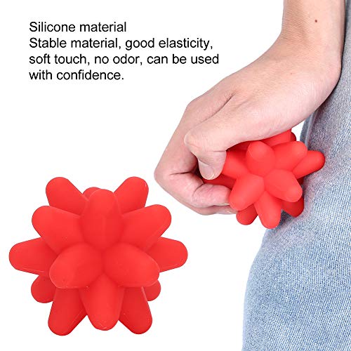 Diohce Spiky Massage Ball, Acupoint Physical Massage Balls, for Foot Massage, Deep Tissue Massage Ball, Point Plantar Fasciitis Relief (Red)