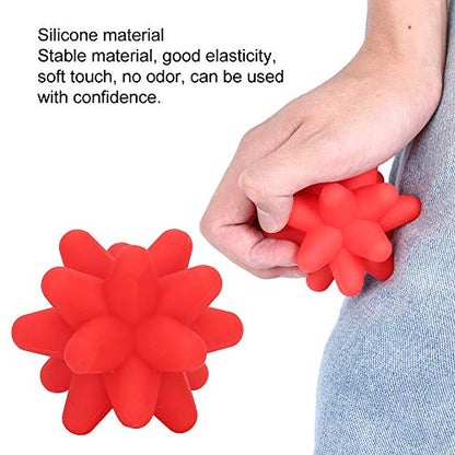 Diohce Spiky Massage Ball, Acupoint Physical Massage Balls, for Foot Massage, Deep Tissue Massage Ball, Point Plantar Fasciitis Relief (Red)