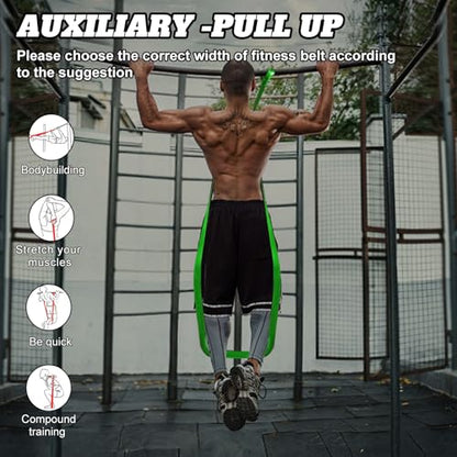 Resistance Bands Set for Men & Women - 4 Levels Exercise Band with Door Anchor, Pull Up Bands for Strength Training, Stretching, Powerlifting, Home Workouts