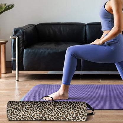 Yoga Mat Bag for Women & Men Full-Zip Yoga Mat Carrier Bag for Class Workout Park with Adjustable Strap - color: Leopard Print