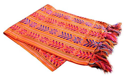Del Mex Mexican Rebozo Shawl Blanket Doula - color: Orange, size: Regular (6 ft x 2.5 ft)