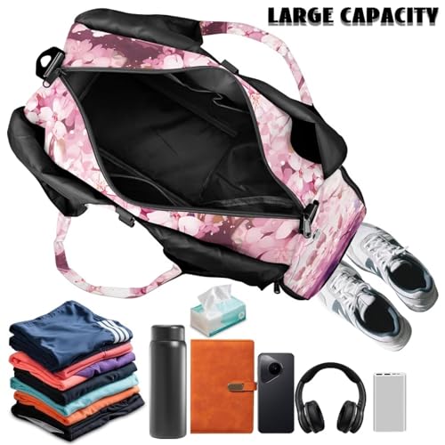 Gym Bag with Yoga Mat Holder Large Tote Bag With Multi Pockets for Women Men Dry Wet Separated Pocket Carryall Yoga Tote Bag for Pilates Travel Workout Office - color: Cute Salamander