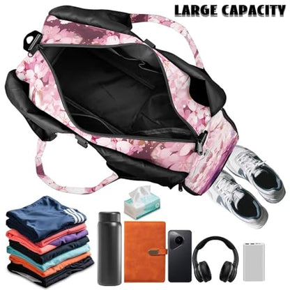 Gym Bag with Yoga Mat Holder Large Tote Bag With Multi Pockets for Women Men Dry Wet Separated Pocket Carryall Yoga Tote Bag for Pilates Travel Workout Office - color: Cute Salamander