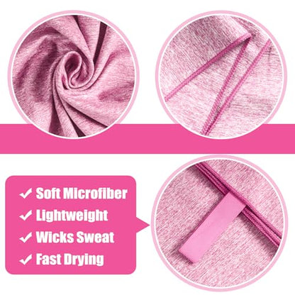 Microfiber Yoga Mat Towel Women Fast Drying Lightweight Camping Hiking Travel Beach Swimming Pool Body Towel(Light Pink, 1 Pack L(30X60 Inch) - color: Light Pink, size: 1 Pack L(30X60 Inch