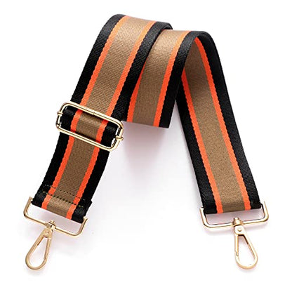 S-Jacorry Purse Strap Replacement Crossbody Wide Shoulder Strap Adjustable Canvas Straps Handbag Strap Replacement Belts - color: Gold Buckel-173