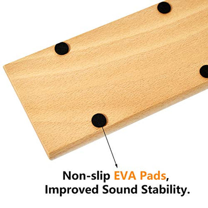 Meditation Chime with 3 Tone (C-E-G) Wooden Hand-held Chimes for Classroom Management, Yoga, Meeting and Sound Therapy, Chime Mallet Included - size: C-E-G-tone
