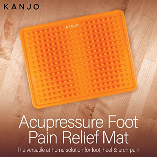 Kanjo Acupressure Foot Pain Relief Mat | Pressure Point Foot Massager for Plantar Fasciitis, Heel Pain & Arch Pain Relief | for Use at Standing Desk