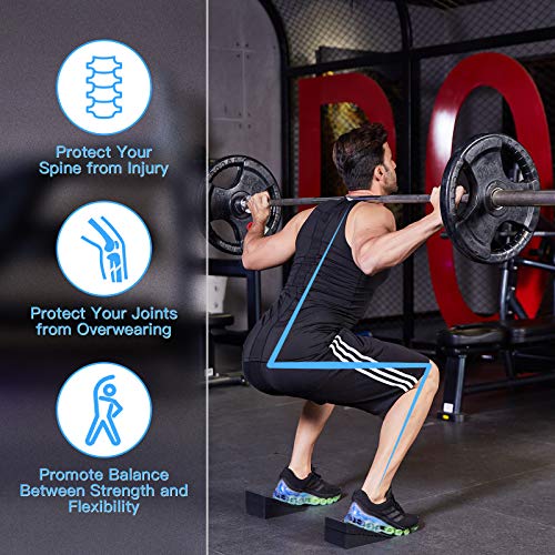 Squat Wedge Height Adjustable Slant Board for Heel Elevated Squats Calf Stretcher Block Enhance Mobility And Strength Performance - color: A: Dark-Rubber-3Heights