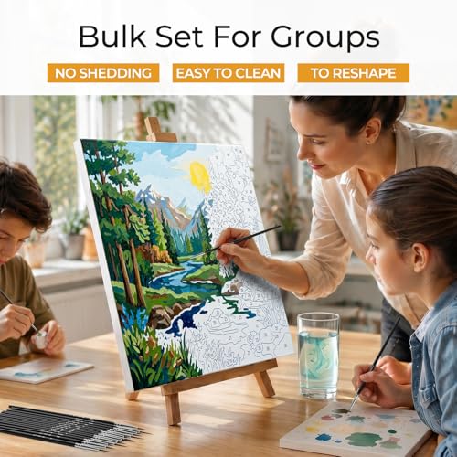 Smallbudi 72 PCS Tiny Detail Paint Brushes, Fine Tip Paint Brush Set 3 Size | #0 #00 #000 Round Thin Liner Brush for Acrylic Painting Watercolor Oil Miniature Model Crafts Paint by Numbers