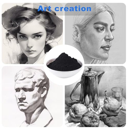 Pure Graphite Powder, 44-Micron Ultra-Fine Graphite Powder, Excellent Dry Powdered Graphite's Lubricant, Amazing Artistic Powdered Graphite's for Sketching, Drawing, Pencils, Locks - 8 oz - size: 8 oz