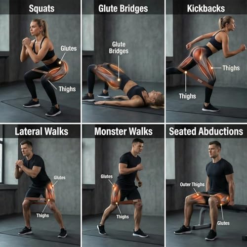 6-Pack Premium Natural Rubber Thickened Workout Resistance Bands Set for Home Gym & Physical Therapy, Anti-Snap Durable Exercise Bands for Full Body Strength Training, Legs, Glutes, Multi-Level - color: XX-Heavy-6 Set-Coffee