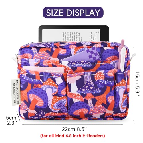 Multiple Pockets Portfolio Organizer with Zippered,Storage Pencil Pouch Bag | Waterproof Travel Toiletry Bag,Portable Pencil Pouch for Notebooks,Stationeries,Make-up,Journal Office Art Supplies,ZiMoGu