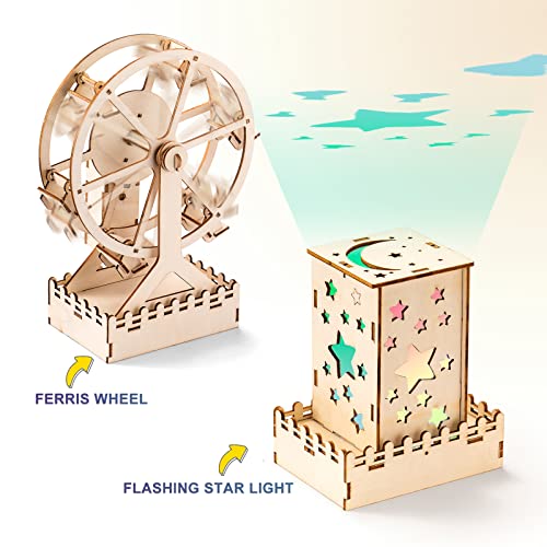 5 Individual STEM Science Kits for Kids, Wood Arts and Craft Kits 8-12 | STEM Toys for Boys Girls Age 8-13 8 10 12 14 Birthday Gift Idea, 3D Puzzles Building Engineering Model Set