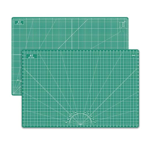 Headley Tools Thickened 24 x 36 Inch Self Healing Sewing Cutting Mat, A1 Rotary Cutting Sewing Mat for Crafts, Double Sided 5-Ply Table Cutting Board for Fabric Quilting Leather Hobby, (Green) - color: Dark Green, size: 36"L x 24"W
