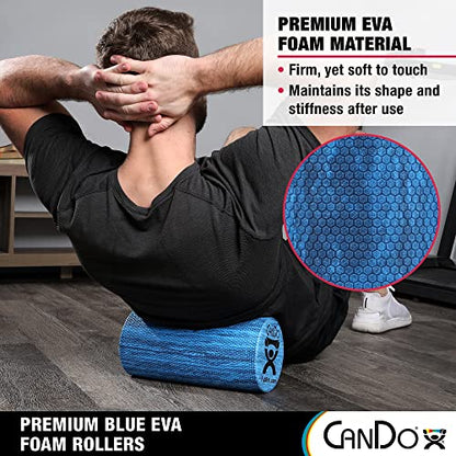 CanDo Blue Marble High Density EVA Foam Roller For Muscle Restoration, Massage Therapy, Sport Recovery, And Physical Therapy. 6" x 36", Round - size: 6" X 36", style: Round