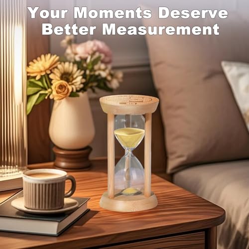Wooden Sand Timers,5 Minute Bamboo Mini Gold Sand Hourglass for Meditation & Decor, 5 Min Small Reloj De Arena Sandglass for Kitchen, Office, Yoga, Game, Classroom - color: Gold, size: 5 minute