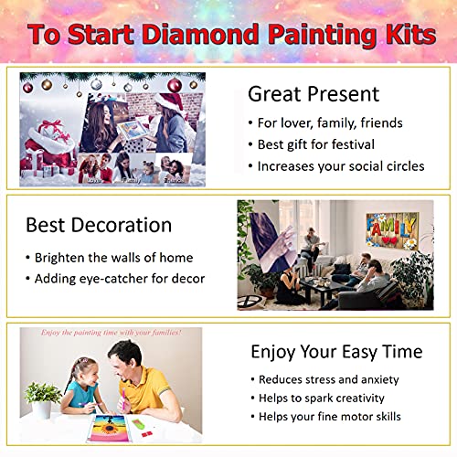 JATOK Alphabet Diamond Painting Kits for Adults Kids Beginners, 5D Diamond Art Full Round Drill DIY Gem Pictures Arts Paint by Number Kits for Home Wall Decor 11.8x11.8in | Full Round Drills Diamond Art Kits for Beginners, customize own alphabet, DIY Gem