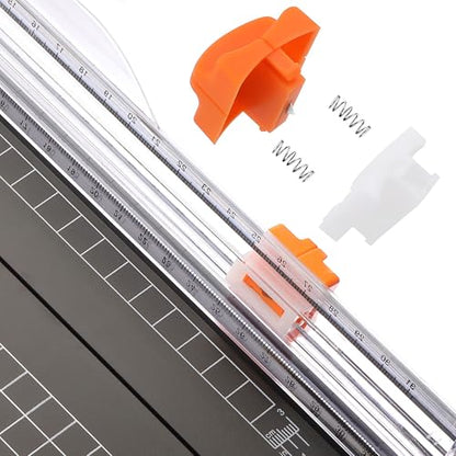 Firbon A4 Paper Cutter, 12 Inch Paper Trimmer with Extened Ruler, Black | 10 Sheet Capacity | CM & Inch Scale | Spring-Loaded Safe Blade | Cuts Cardstock, Vinyl, Coupons, Labels & Scrapbooking Craft - color: 1-black