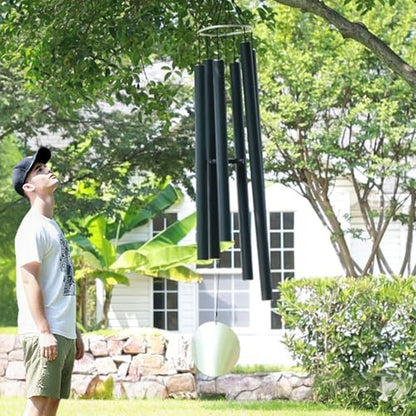 ASTARIN 90 Inch Wind Chimes for Outside with Precision Tuned - size: 90“-Black