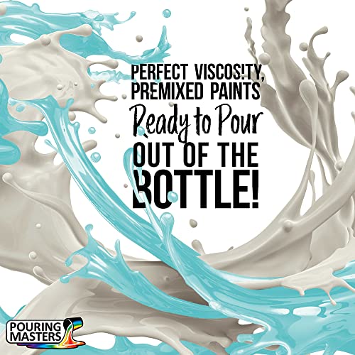 Pouring Masters Baby Blue Ready to Pour Acrylic Pouring Paint - Premium 32-Ounce Pre-Mixed Fluid Acrylic Paint - Fluid Art Supplies for Canvas, Wood, Paper, Tile & Rocks