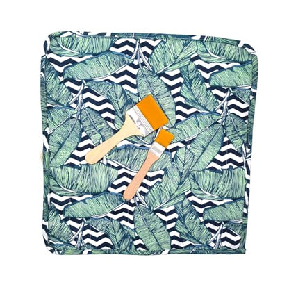 Funny live Paint Brush Holder Art Supplies, Artist Brush Holder & Storage Organizer Roll-Up Case Bag, Protect Acrylic Oil Watercolor Paintbrushes (Green Leaf 20 Slot Pockets) - color: Green Leaf 20 Slot Pockets
