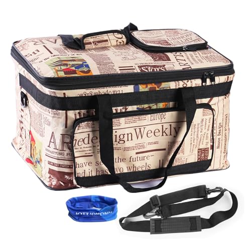 Art and Craft Storage Organizer Bag Paint Art Supplies Storage Bag Arts Craft Tool Carrying Case Artist Travel Bags with Headband Foldable Waterproof Large Capacity Storage Tote Bag for Crafts Sewing - color: flag pattern
