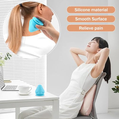 2pcs Neck Relaxer Shoulder Back Massager,Myofascial Massage Ball,Suction Cup Mountable Back Pain Relief Tool Therapying Massager Ball,for Neck,Leg, Back Myofascial Release