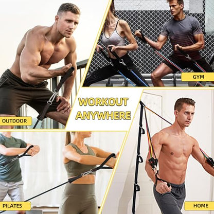 KANGFITER Door Anchor Strap & Resistance Bands for Working Out with Handles