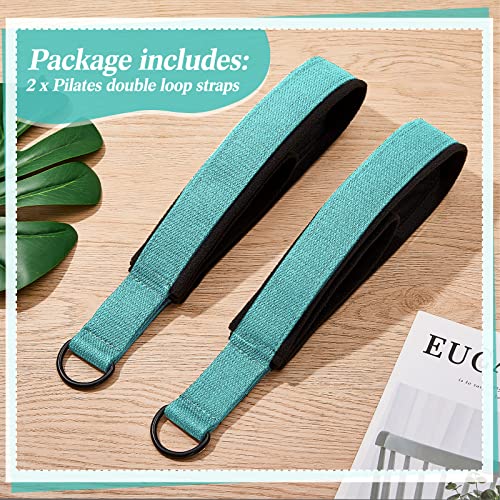 2 Pcs Pilates Straps, Double Loop D-ring Straps for Reformer Pilates