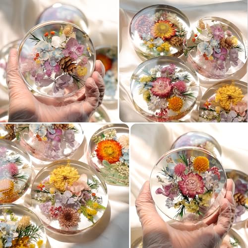 LET'S RESIN Extra Deep Resin Coaster Molds Silicone,4 Inches Silicone Molds | 6 Cavity Flexibility Round Molds for Resin, Epoxy Coaster Molds for Cups Mats, DIY Craft, Flower Bouquet Preservation - size: 13.7 x 9.8 x 0.82 inches