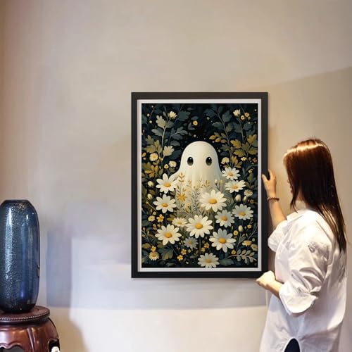 MAXBYE Diamond Painting Kits for Adults Beginners,Halloween 5D Full Round Drill Diamond Art Kit, Easy DIY Dot Painting Gem Craft for Home Wall Art 12x16in - color: ZD062