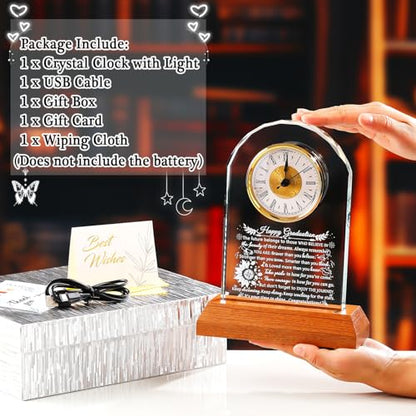 Ornalrist Inspirational Graduation Clock Gift for Her Him Class of 2026 - color: Happy Graduation