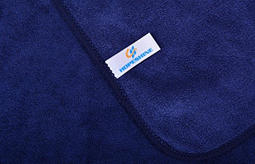 HOPESHINE Gyms Towels for Men & Women Microfiber Exercise Fitness Home Absorbent Sweat Yoga Towels Sports Towels Soft Fast Drying 16inch x32inch 3-Pack - color: Navy Blue 3-pack
