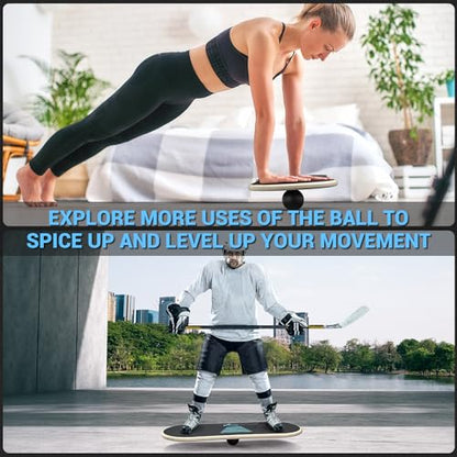 Sportneer Balance Board, 7-Mode Balance Trainer with Roller & Ball - color: Blue