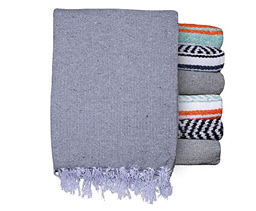 $averPak BodyForge Authentic Mexican Falsa Yoga Blanket (Granite) - color: Granite