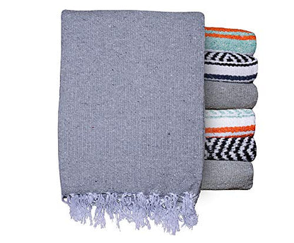 $averPak BodyForge Authentic Mexican Falsa Yoga Blanket (Granite) - color: Granite