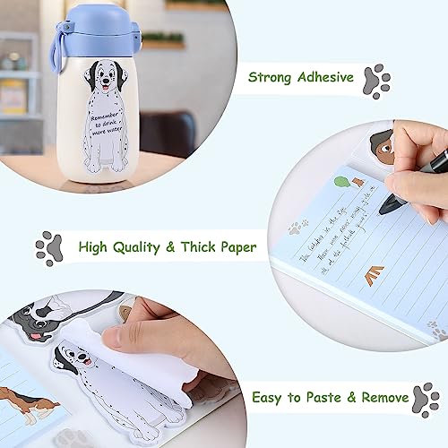 Hommie Dog Sticky Notes Set, Planner Sticky Note Dividers Tabs 300 Sheets, Cute Animals Shape Markers Flags Self-Stick Memo Pads for Dog Lovers Home Office School Supplies - color: Dog(blue Background)