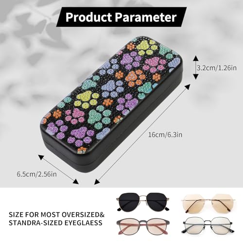 FlyingMage 5D Diamond Art Painting Kit for Adults Beginner, Small DIY Diamond Dots Gem Art Painting Mosaic Kits, Cute Hard Shell Sunglasses Eyeglasses Glasses Case for Women Teen, Cat Paw - color: Multicolor Paw
