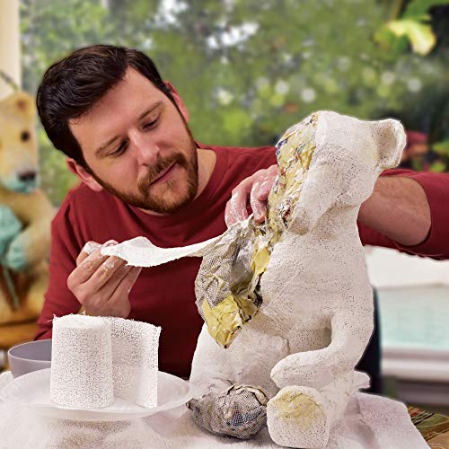 Activa Rigid Wrap Plaster of Paris Cloth, 6-in x 15-ft | Ideal Sculpting Medium for Arts & Crafts | Easy to use just dip in water, extra creamy for a smooth finish, cuts with scissors, dries hard in 5 minutes, paintable - size: 8" X 15'