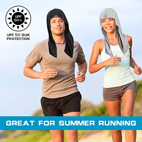 Bencailor 4 Pcs Cooling Towel,Black and Gray, Classic Style - color: Black and Gray, style: Classic