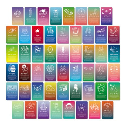 A ART·ZONE 52 Pcs Positive Affirmations Meditation Spiritual Self Care Cards Gifts, 9.7x6 cm Paper Prints - color: 1 Piece