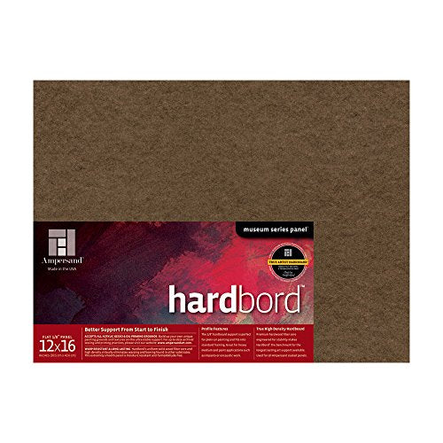 Ampersand Museum Series Hardbord for Painting and Mounting, 1/8 Inch Depth, 12X16 Inch (AMHB12) - color: 1/8 Inch Depth, size: 12X16