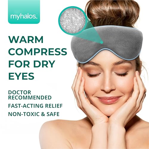 MyHalos Heated Eye Mask, Warm Compress for Dry Eyes, Blepharitis & MGD