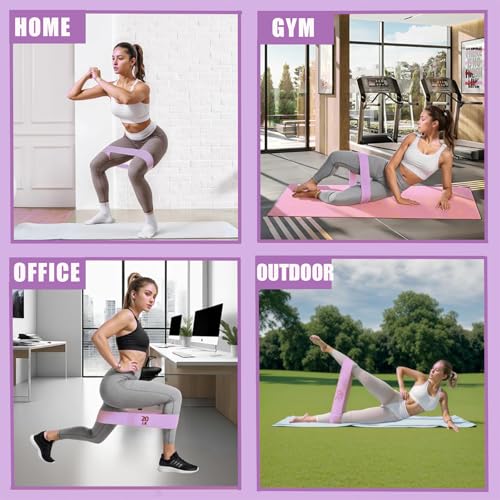 Resistance Bands, Fabric Workout Bands for Women & Men, Cloth Booty Resistance Loop Bands, Thick Squat Bands for Home Fitness, Gym, Yoga, Pilates for Butt Legs Thigh Hip Glute
