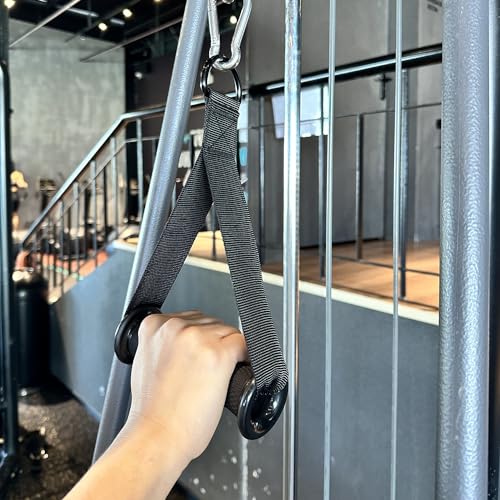 Resistance Band Handles, 2 Pack Heavy Duty Cable Machine Grips - color: Black