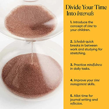Intelligent Change Mindful Focus 5-Minute Hourglass Sand Timer, Desk Timer for Productivity and Time Management, Minimalist Hourglass Timer, Decorative Gifts, 3.3 (L) x 2.9 (W) inches - size: 5 Minutes