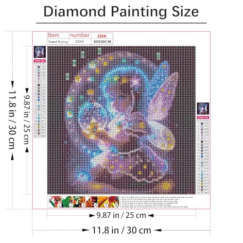 Shouruihua Diamond Painting Kits for Adults, Cute Angel Diamond Art Kits | Gem Art, Diamond Dotz Kits, Diamond Dots, Wall Art, Adult Crafts, Full Round Drill Diamond Painting Kits, 11.8x11.8 in - color: Cute Angel