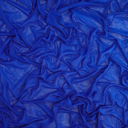 Zelouf Fabrics Blue Nylon Mesh Fabric by The Yard | Stretchy Soft Power Mesh See-Through Fabric for Costumes, Lining, DIY, Crafts, Dancewear - 3 Yards - color: Blue, size: 3 Yard